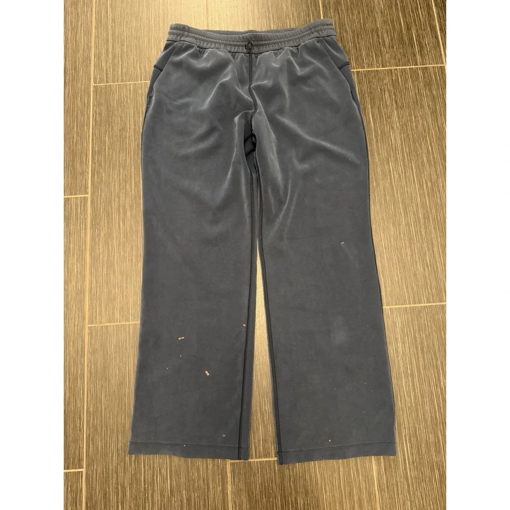 Lululemon Softstreme High-Rise Pant Regular Sz 14 Navy Straight Leg Stretch